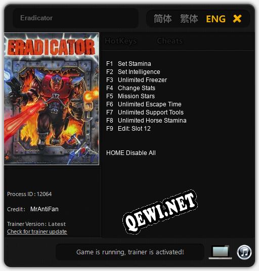 Трейнер для Eradicator [v1.0.5]