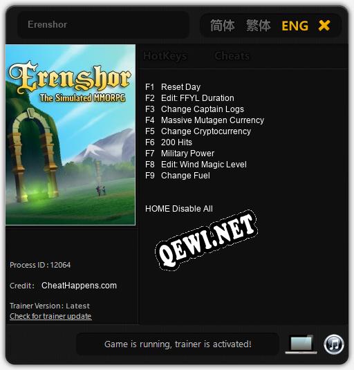 Erenshor: Трейнер +9 [v1.2]