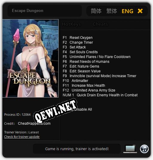 Escape Dungeon: Трейнер +13 [v1.4]