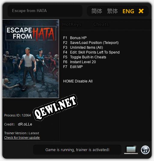 Escape from HATA: ТРЕЙНЕР И ЧИТЫ (V1.0.55)