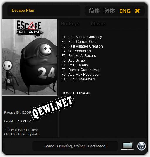 Escape Plan: Трейнер +10 [v1.5]