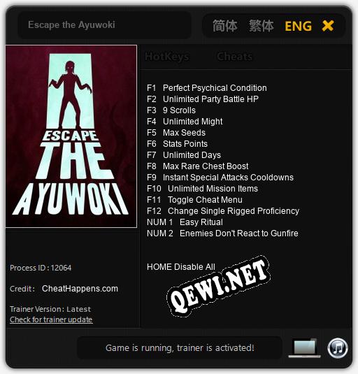 Escape the Ayuwoki: Читы, Трейнер +14 [CheatHappens.com]
