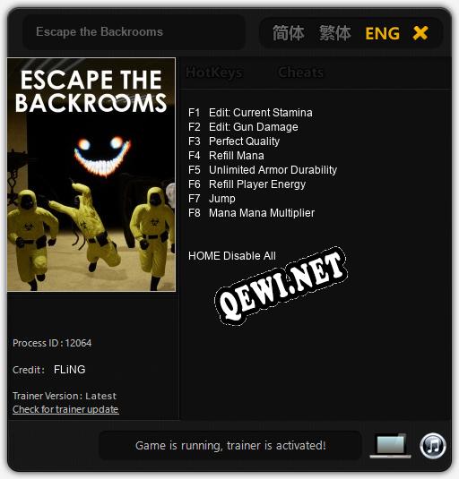 Escape the Backrooms: ТРЕЙНЕР И ЧИТЫ (V1.0.73)