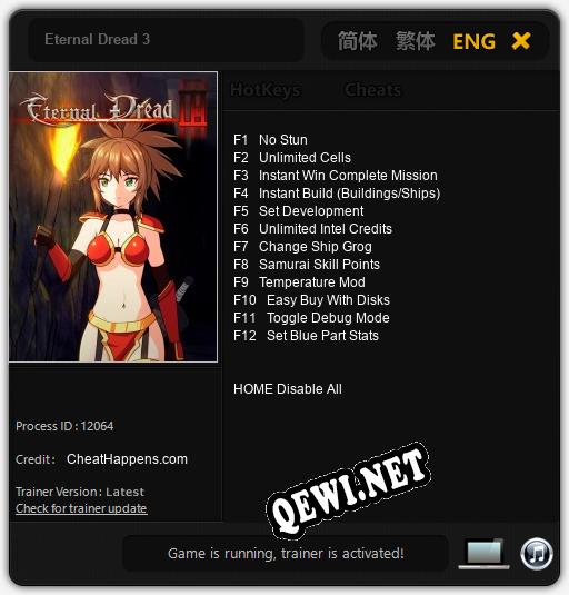 Eternal Dread 3: Трейнер +12 [v1.5]