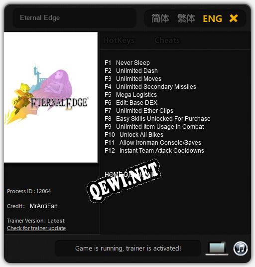 Eternal Edge: ТРЕЙНЕР И ЧИТЫ (V1.0.70)