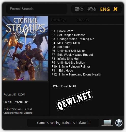 Eternal Strands: Трейнер +12 [v1.3]