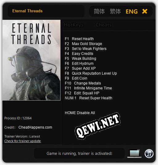 Eternal Threads: Трейнер +13 [v1.7]