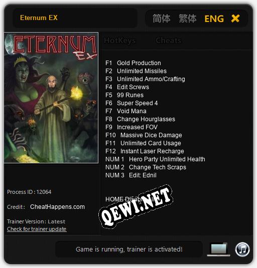 Eternum EX: Читы, Трейнер +15 [CheatHappens.com]