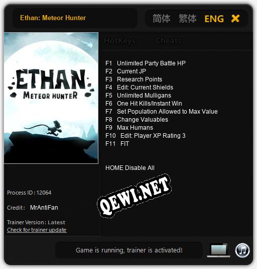 Ethan: Meteor Hunter: Читы, Трейнер +11 [MrAntiFan]