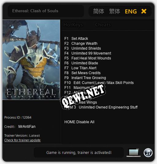 Ethereal: Clash of Souls: ТРЕЙНЕР И ЧИТЫ (V1.0.85)