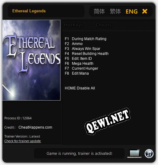 Ethereal Legends: Трейнер +8 [v1.2]