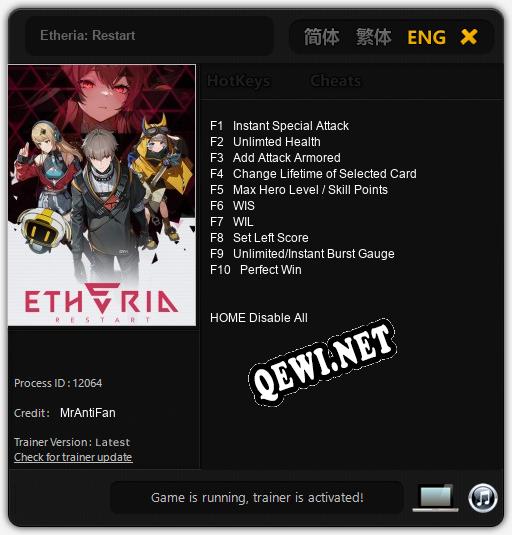 Etheria: Restart: ТРЕЙНЕР И ЧИТЫ (V1.0.38)