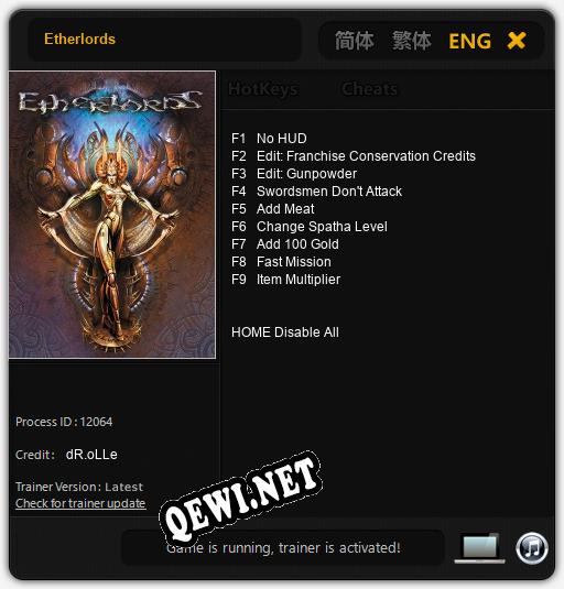 Etherlords: ТРЕЙНЕР И ЧИТЫ (V1.0.67)