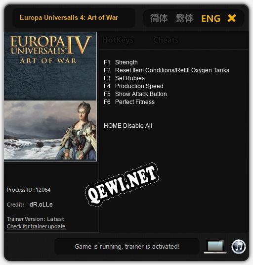 Europa Universalis 4: Art of War: ТРЕЙНЕР И ЧИТЫ (V1.0.39)