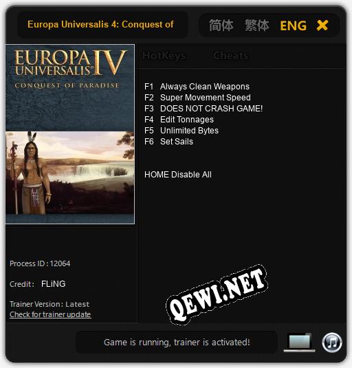 Europa Universalis 4: Conquest of Paradise: Читы, Трейнер +6 [FLiNG]
