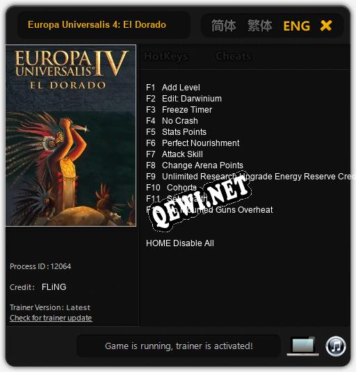 Трейнер для Europa Universalis 4: El Dorado [v1.0.7]