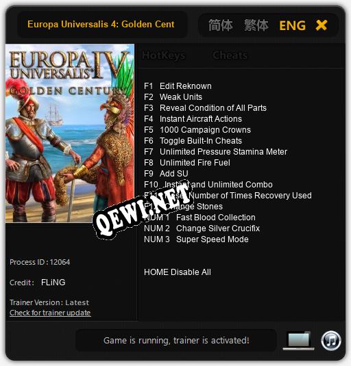 Europa Universalis 4: Golden Century: Трейнер +15 [v1.9]