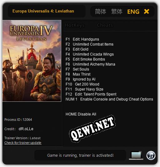 Europa Universalis 4: Leviathan: Трейнер +13 [v1.9]