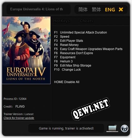 Europa Universalis 4: Lions of the North: Читы, Трейнер +10 [FLiNG]
