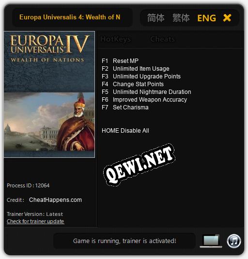 Europa Universalis 4: Wealth of Nations: Трейнер +7 [v1.5]