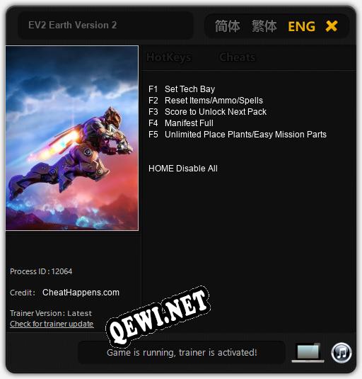 EV2 Earth Version 2: ТРЕЙНЕР И ЧИТЫ (V1.0.6)