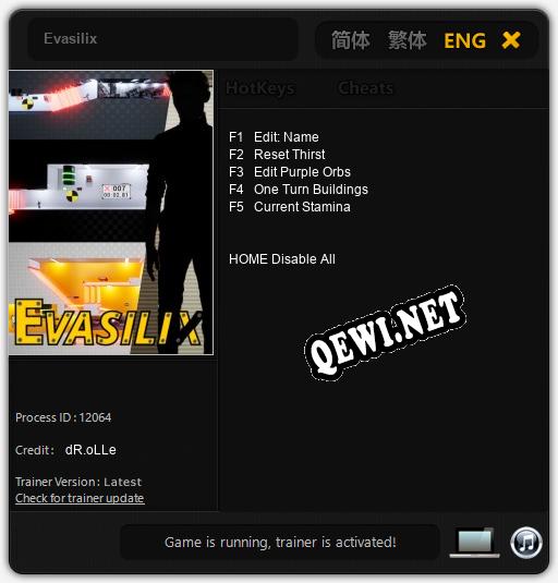 Evasilix: Трейнер +5 [v1.7]