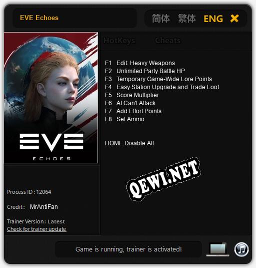 EVE Echoes: Читы, Трейнер +8 [MrAntiFan]