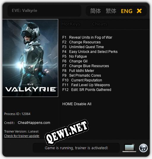 Трейнер для EVE: Valkyrie [v1.0.1]