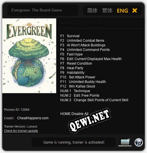 Evergreen: The Board Game: Трейнер +15 [v1.5]