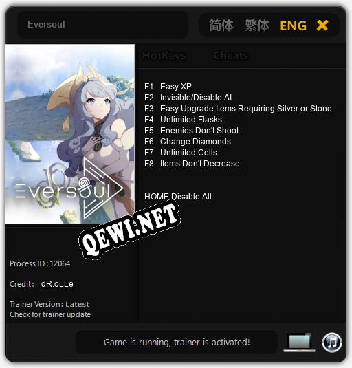 Eversoul: Читы, Трейнер +8 [dR.oLLe]