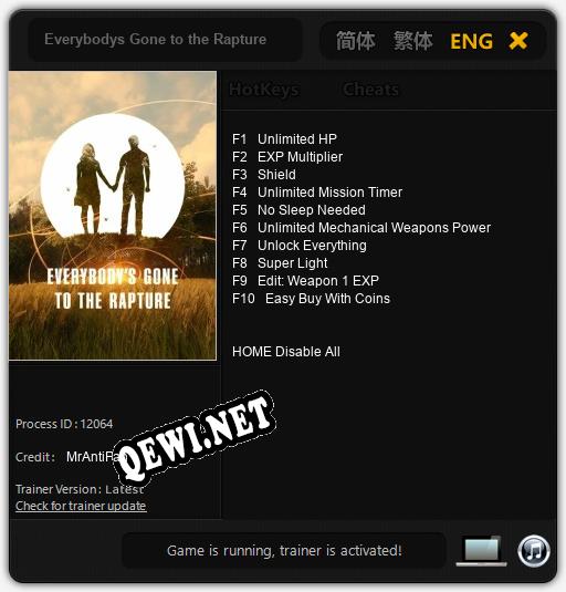 Everybodys Gone to the Rapture: Трейнер +10 [v1.9]