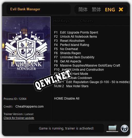 Evil Bank Manager: Читы, Трейнер +14 [CheatHappens.com]