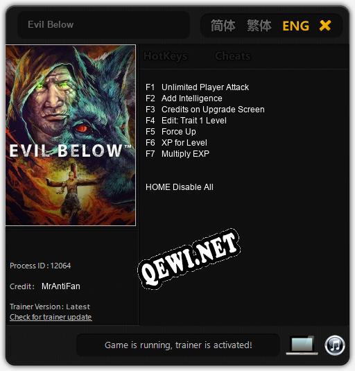 Трейнер для Evil Below [v1.0.5]