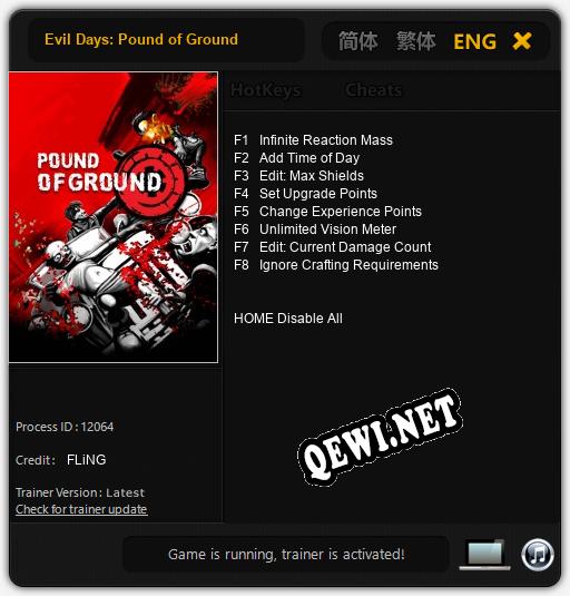 Evil Days: Pound of Ground: ТРЕЙНЕР И ЧИТЫ (V1.0.46)