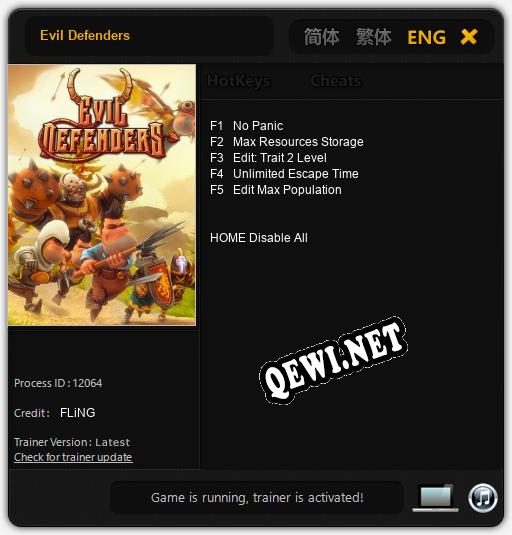 Evil Defenders: Трейнер +5 [v1.8]
