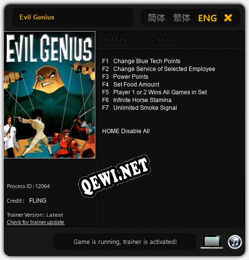 Evil Genius: ТРЕЙНЕР И ЧИТЫ (V1.0.64)