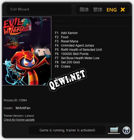 Evil Wizard: Трейнер +9 [v1.9]
