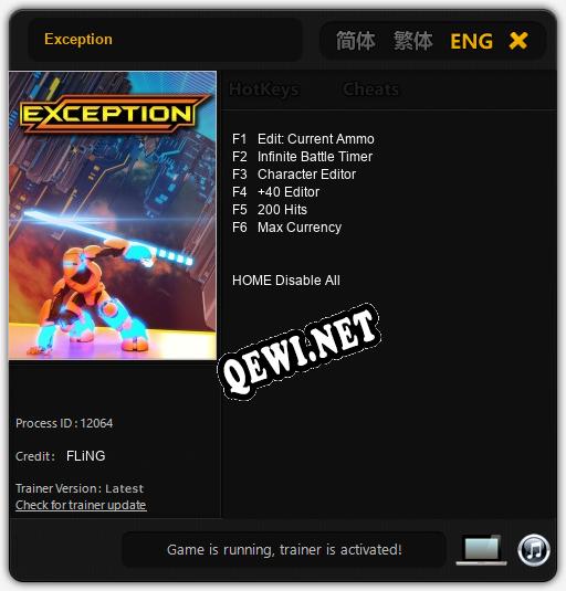 Exception: Читы, Трейнер +6 [FLiNG]