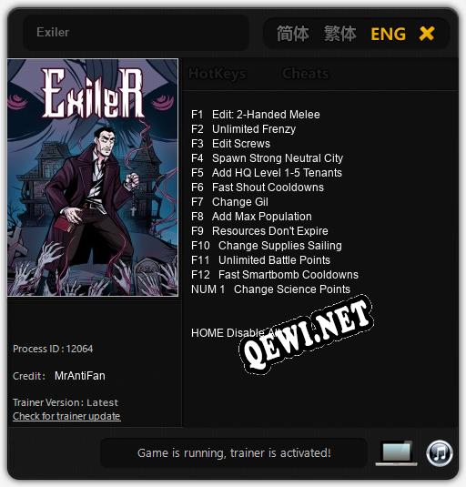 Exiler: Трейнер +13 [v1.1]
