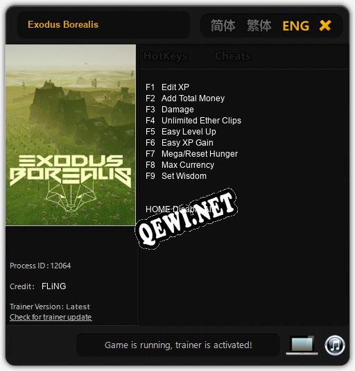 Трейнер для Exodus Borealis [v1.0.8]