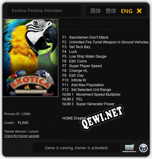 Exotica: Petshop Simulator: ТРЕЙНЕР И ЧИТЫ (V1.0.73)