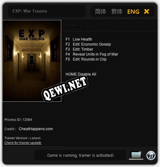 EXP: War Trauma: Читы, Трейнер +5 [CheatHappens.com]
