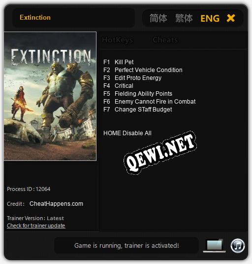 Extinction: Читы, Трейнер +7 [CheatHappens.com]