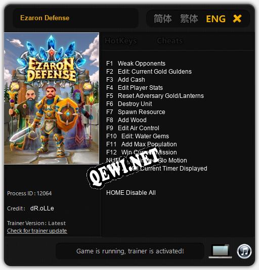 Ezaron Defense: ТРЕЙНЕР И ЧИТЫ (V1.0.25)