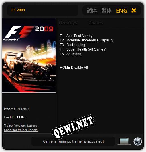 Трейнер для F1 2009 [v1.0.3]