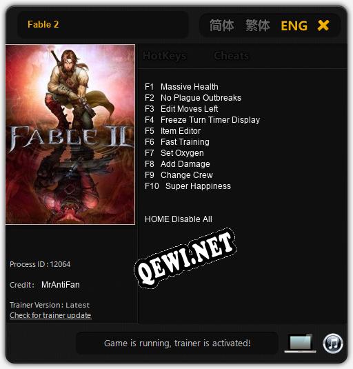 Fable 2: Трейнер +10 [v1.6]