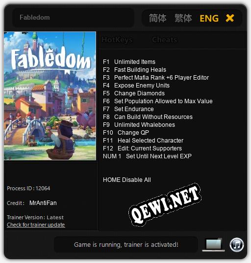 Fabledom: Трейнер +13 [v1.9]