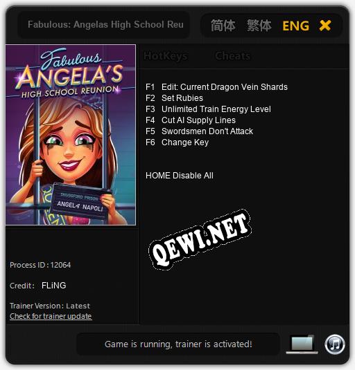 Fabulous: Angelas High School Reunion: Трейнер +6 [v1.2]