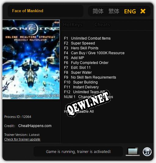 Face of Mankind: Трейнер +13 [v1.2]