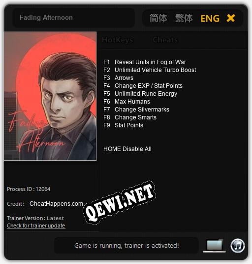 Fading Afternoon: Читы, Трейнер +9 [CheatHappens.com]